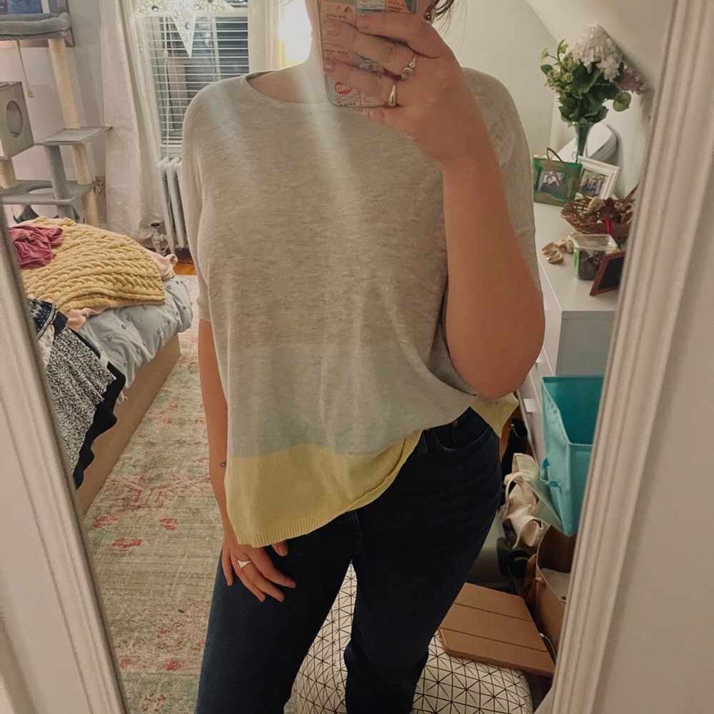 Color Block Short Sleeve Top